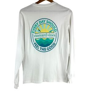 Vineyard Vines Women's Long Sleeve Lightweight 100% Cotton T-Shirt Size XS EUC